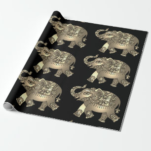 ornamental elephant wrapping paper