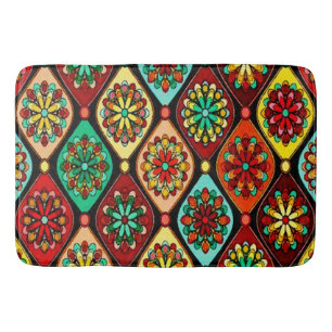 Ornamental Floral Bath Mat