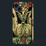 Ornamental Floral Design with Black Borders iPhone 13 Case<br><div class="desc">An ornamental painting with an attractive floral design enclosed by black borders. The green and red colours leap off the print thanks to the black background. How wonderful would this look on your wall? Purchase it and find out!</div>