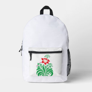 Ornamental Floral Flower Design – Elegant Printed Backpack