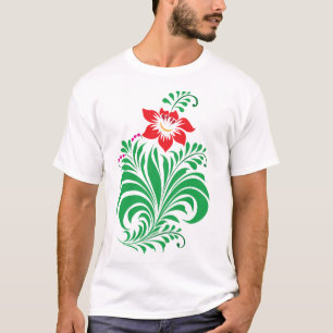Ornamental Floral Flower Design – Elegant T-Shirt