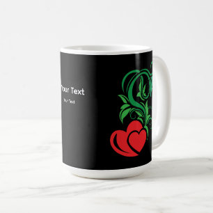 Ornamental Floral Heart Tattoo  Coffee Mug
