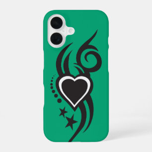 Ornamental Floral Heart Tattoo iPhone 16 Case