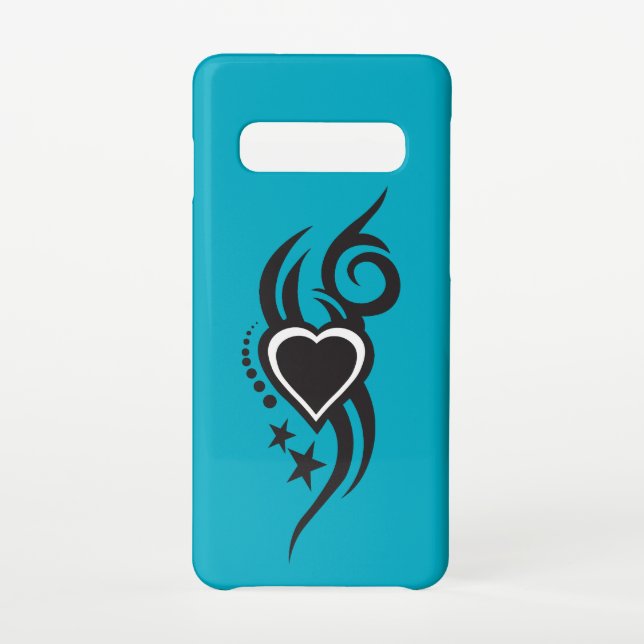 Ornamental Floral Heart Tattoo  Samsung Galaxy Case (Back)