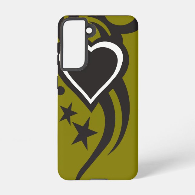 Ornamental Floral Heart Tattoo  Samsung Galaxy S21 Case (Back)