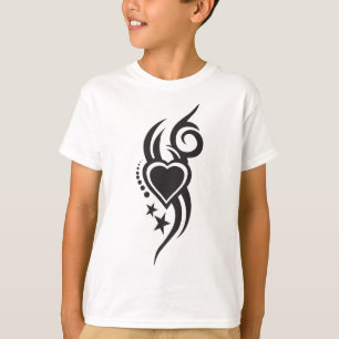 Ornamental Floral Heart Tattoo T-Shirt