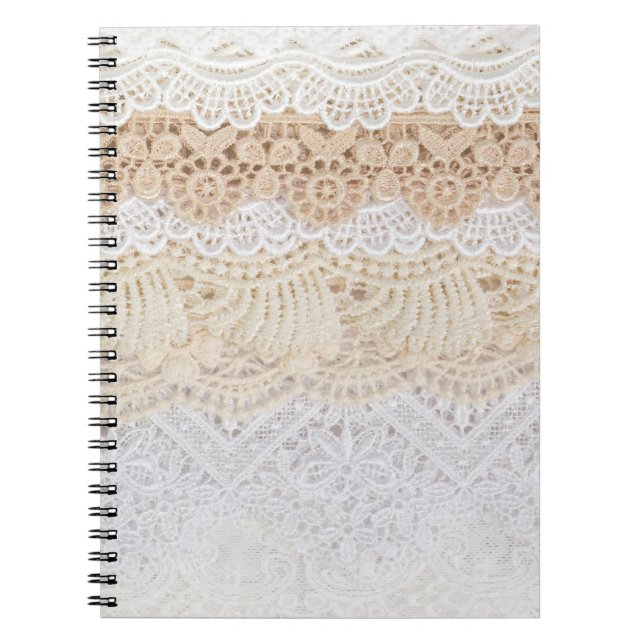 Ornamental Floral Lace: Elegant Collection Notebook (Front)