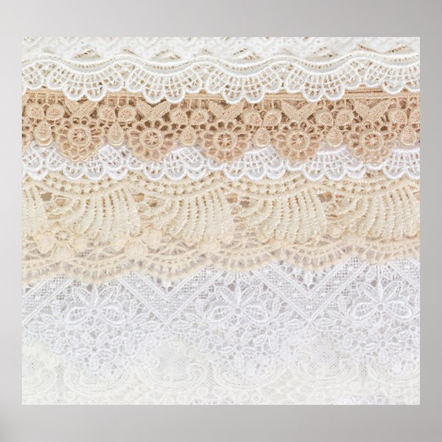 Ornamental Floral Lace: Elegant Collection Poster (Front)