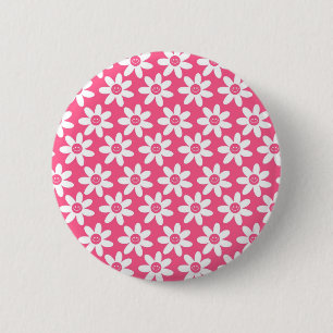 Ornamental Flower 2 Inch Round Button