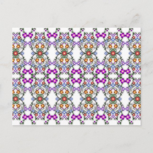 ornamental flowers postcard (Front)