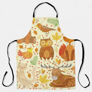 Ornamental forest animals illustration. apron