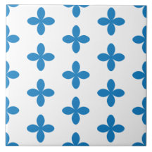 Ornamental geometric vintage blue pattern.