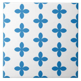 Ornamental geometric vintage blue pattern. tile