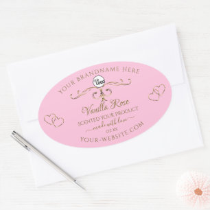 Ornamental Gold Light Baby Pink Product Label Logo