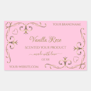 Ornamental Gold Light Baby Pink Product Labels
