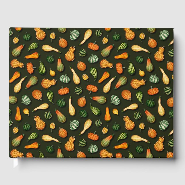 Ornamental Gourds for Autumn, Fall, Thanksgiving Guest Book (Front)