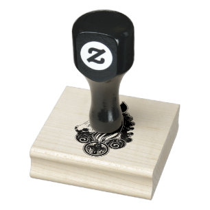 ornamental horse abstarct  rubber stamp