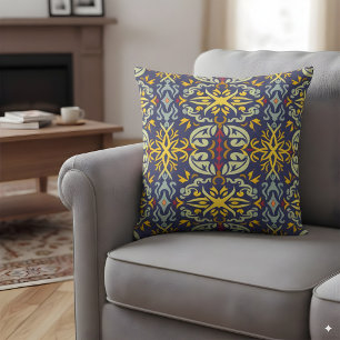 Ornamental inspired by William Morris Throw Pillow