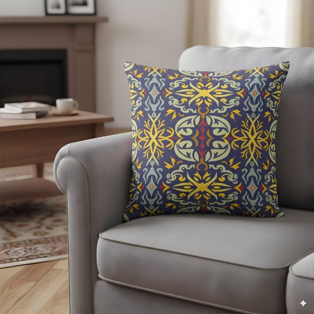 Ornamental inspired by William Morris Throw Pillow (Creator Uploaded)