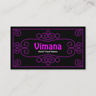 Ornamental - Magenta on Black Business Card
