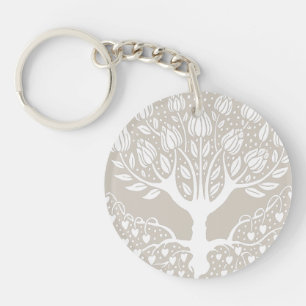 Ornamental Magnolia Tree by Aubrey Beardsley Keychain