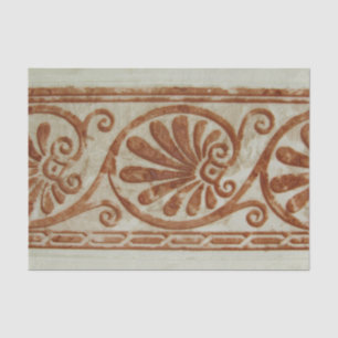 Ornamental Mediterranean Brown Border Tissue Paper