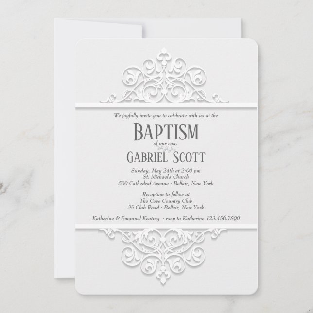 Ornamental Panels Invitation (Front)