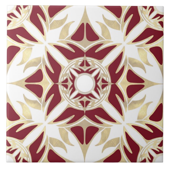 Ornamental pattern, abstract, elegant design tile (Front)