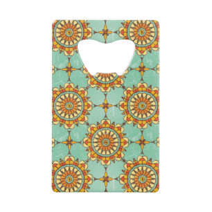 Ornamental pattern credit card bottle opener