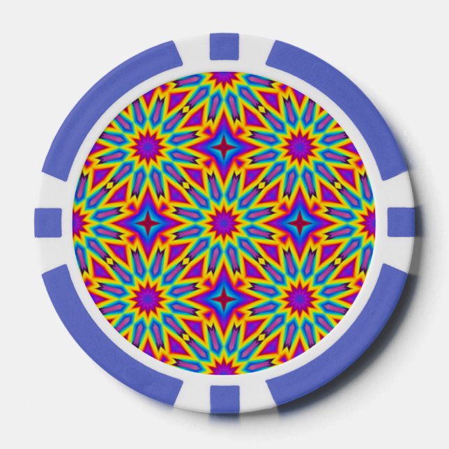 Ornamental pattern, multicolored, poker chips (Front)