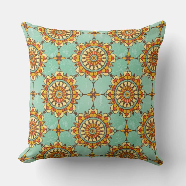 Ornamental pattern throw pillow (Front)