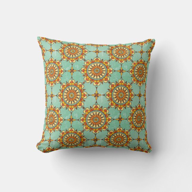 Ornamental pattern throw pillow (Front)
