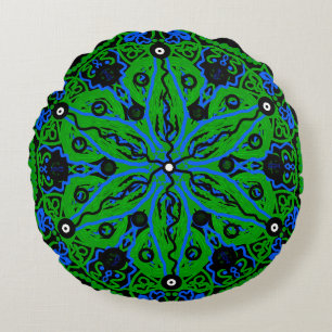 Ornamental patterned round pillow