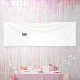 Ornamental patterns in a striking black and white banner