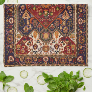 Ornamental Persian Mandala Vintage Pattern Kitchen Towel