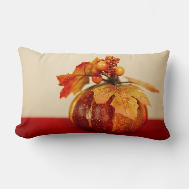 Ornamental Pumpkin Lumbar Pillow (Front)