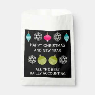 Ornamental Retro Christmas Company Favour Bag