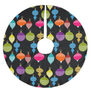 Ornamental Retro Christmas Decorative Ball Brushed Polyester Tree Skirt