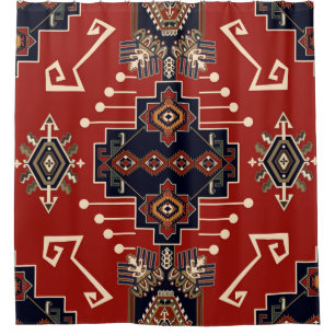 Ornamental Rug Design: Vintage Geometric.