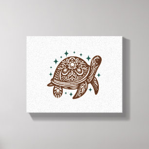 Ornamental Sea Turtle Canvas Print