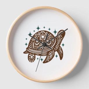 Ornamental Sea Turtle Clock