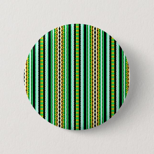 Ornamental Stripes 2 Inch Round Button (Front)