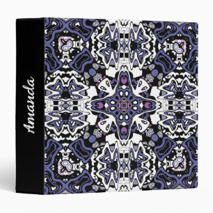 Ornamental style geometric moroccan kaliedoscope binder