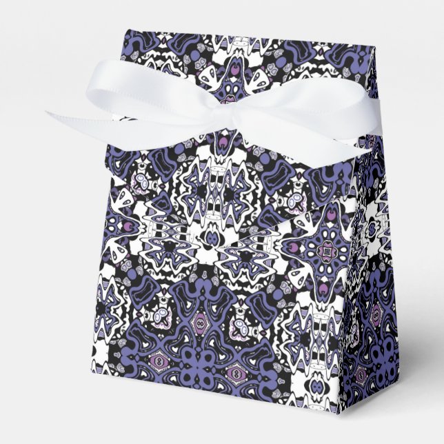 Ornamental style geometric moroccan kaliedoscope favor box (Front Side)