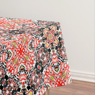 Ornamental style geometric moroccan kaliedoscope m tablecloth