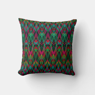 Ornamental style geometric moroccan kaliedoscope m throw pillow