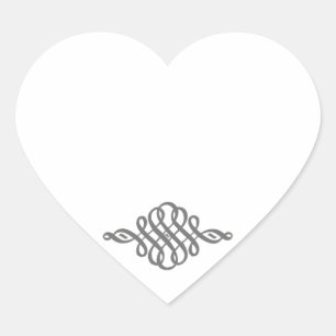Ornamental Swash Heart Sticker