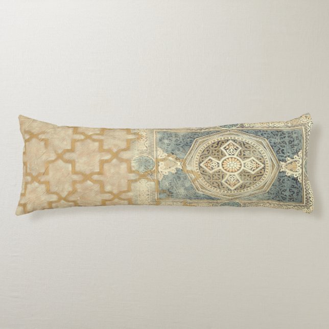 Ornamental Tapestry with Ornate Geometric Design Body Pillow (Front)