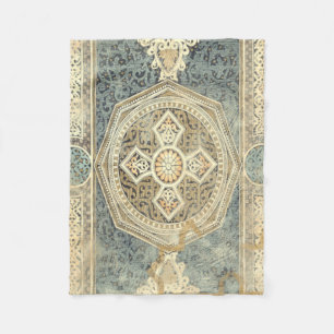 Ornamental Tapestry with Ornate Geometric Design Fleece Blanket