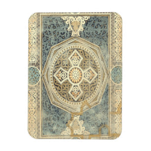 Ornamental Tapestry with Ornate Geometric Design Magnet